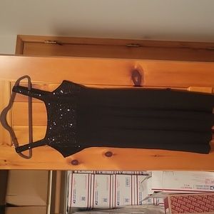 Iisli | Black Sequin knitc ocktail dress sz L